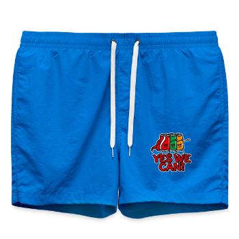 Yes we can super-héros canettes soda Team Building - Short de bain - cobalt blue - Devant - AI Model Male 185 light (185cm)