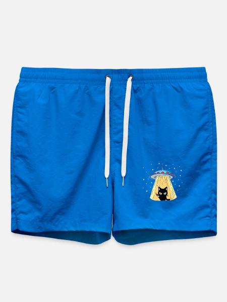UFO cat with laser vision - Swim Trunks - cobalt blue