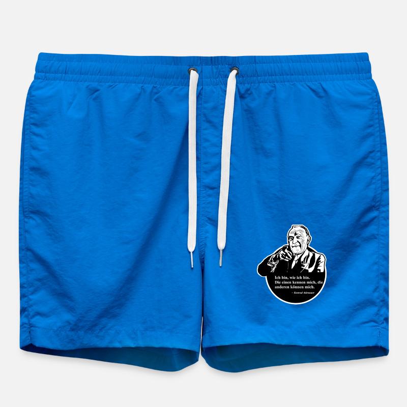 Zitat Konrad Adenauer: Ich bin wie ich bin - Badeshorts - Cobalt blue