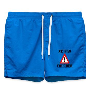 PANNEAU. NE PAS TOUCHER. DANGER. HUMOUR. DRÔLE - Short de bain - cobalt blue - Devant