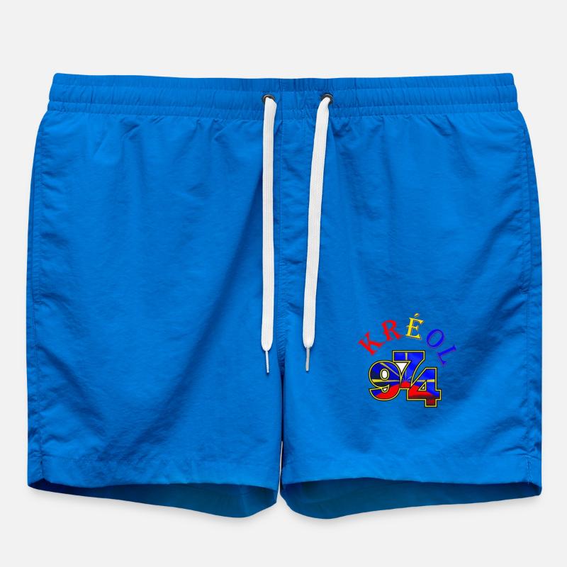 Kreol 974 Neon Grid - Short de bain - cobalt blue