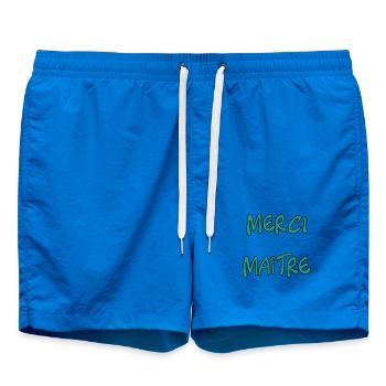 MAÎTRE. MERCI. MERCI MAÎTRE. CADEAU MAÎTRE - Short de bain - cobalt blue - Devant - AI Model Male 185 light (185cm)