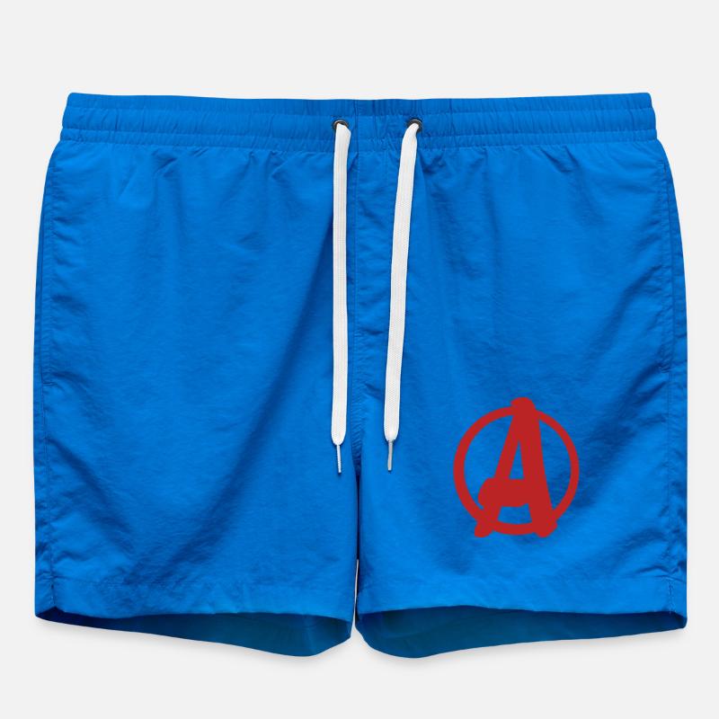 Cool simple A logo - Swim Trunks - cobalt blue