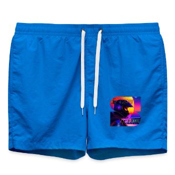 Furchtloses Neon Moto - Badeshorts - Cobalt blue - Vorne - AI Model Male 185 light (185cm)