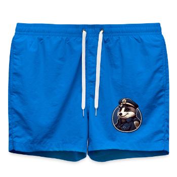 Badger Police - Swim Trunks - cobalt blue - Front