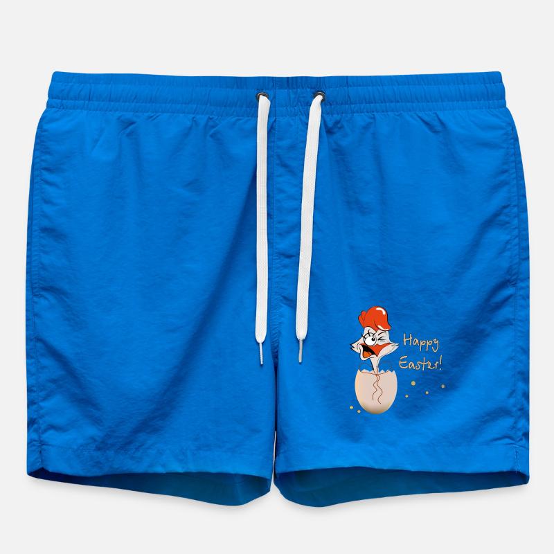 Happy Easter Rooster Easter - Swim Trunks - cobalt blue