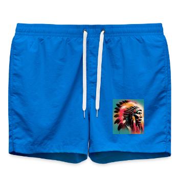 Amérindien Américain - Short de bain - cobalt blue - Devant