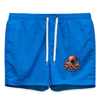 Pieuvre - Short de bain - cobalt blue - Devant - AI Model Male 185 light (185cm)