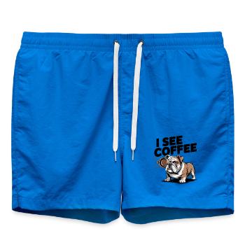 I See Coffee Bulldog - Swim Trunks - cobalt blue - Front