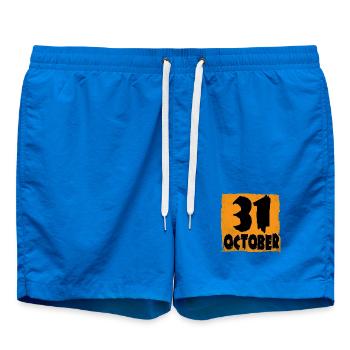 T-shirt Halloween Trick or Treat 31 octobre - Short de bain - cobalt blue - Devant - AI Model Male 185 light (185cm)