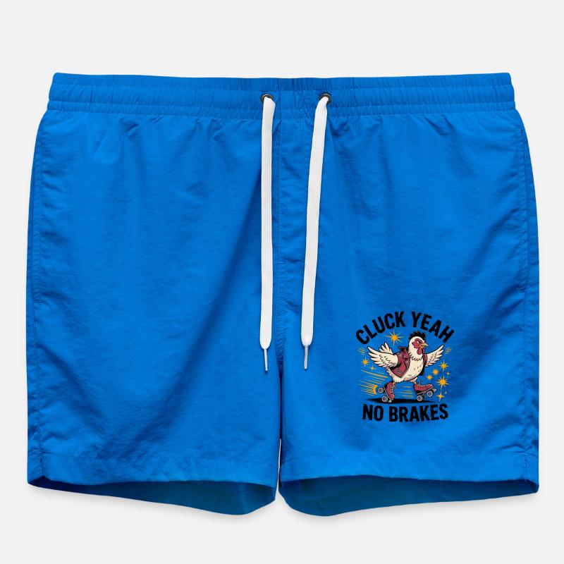 Winged Roller Derby Chick - Swim Trunks - cobalt blue