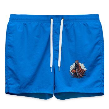 Halloween Sensenmann mit Kürbis - Badeshorts - Cobalt blue - Vorne - AI Model Male 185 light (185cm)