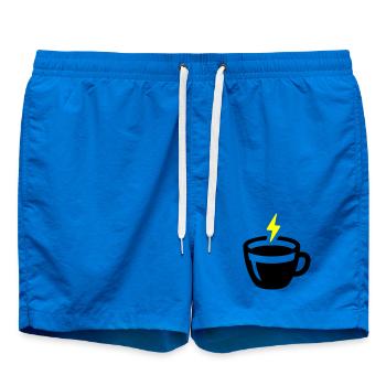 Latte Art Liebe:  Latte art Energie Kaffee Vector - Badeshorts - Cobalt blue - Vorne