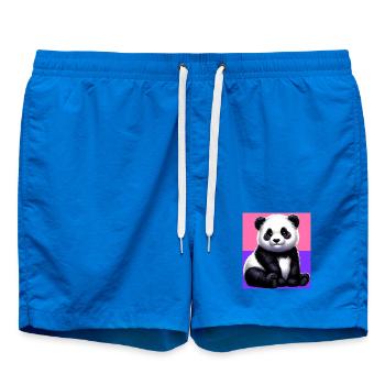 panda - Swim Trunks - cobalt blue - Front