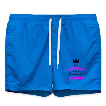 Princesse née en Octobre Cadeau Anniversaire - Short de bain - cobalt blue - Devant