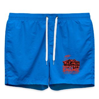 Industry of Shame – Stop Factory Farming - Swim Trunks - cobalt blue - Front