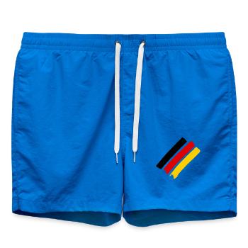 Deutschlandfahne - Badeshorts - Cobalt blue - Vorne - AI Model Male 185 light (185cm)