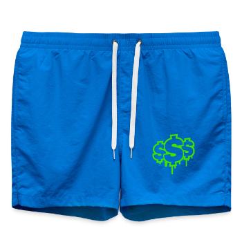Neon Graffiti Dollarzeichen Tropfen - Badeshorts - Cobalt blue - Vorne - AI Model Male 185 light (185cm)