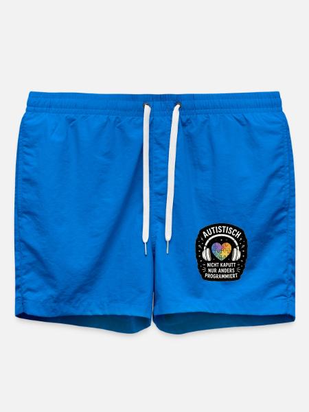 Autistisch: Nicht Kaputt, Anders Programmieren - Badeshorts - Cobalt blue