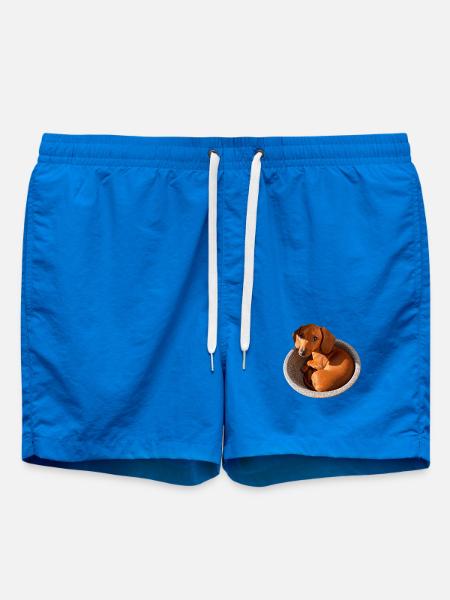 Dackel Kuschelpfote Napfdesign - Badeshorts - Cobalt blue