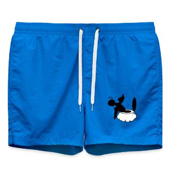 kleiner Engel sitzt auf der Wolken Toilette - Badeshorts - Cobalt blue - Vorne - AI Model Male 185 light (185cm)