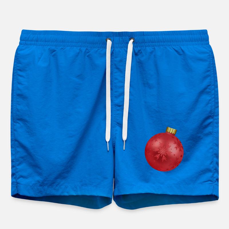 Weihnachtskugel schwanger Babybauch Geschenk - Badeshorts - Cobalt blue