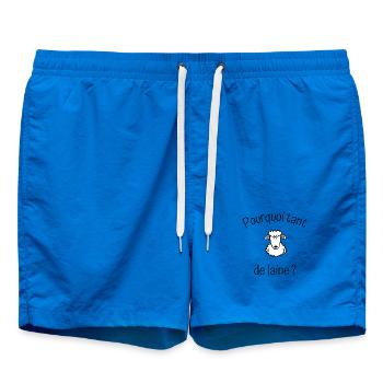 Pourquoi tant de laine. - Short de bain - cobalt blue - Devant - AI Model Male 185 light (185cm)