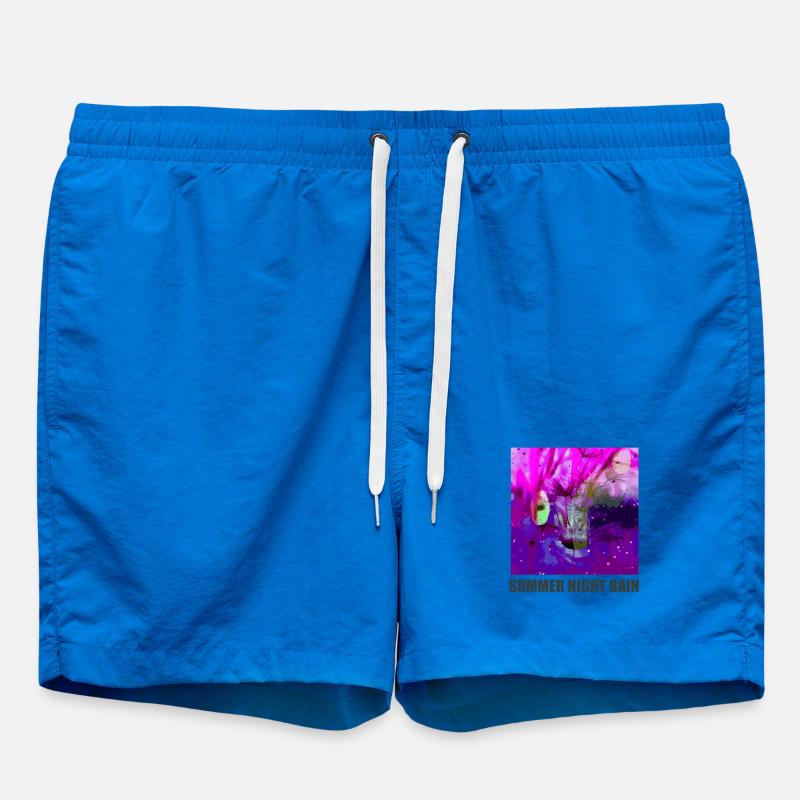 Summer NightRain Abstract - Swim Trunks - cobalt blue
