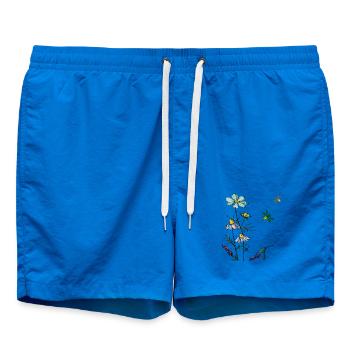 Herbs, chamomile, bees - Swim Trunks - cobalt blue - Front