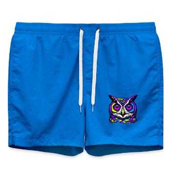 Hibou - Short de bain - cobalt blue - Devant - AI Model Male 185 light (185cm)