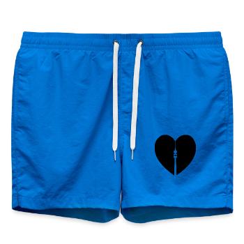 Dortmund mit herz Design , Ruhrgebiet, love DO - Badeshorts - Cobalt blue - Vorne - AI Model Male 185 light (185cm)