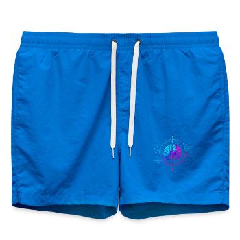 Futuristisches Mind Art Design - Badeshorts - Cobalt blue - Vorne - AI Model Male 185 light (185cm)