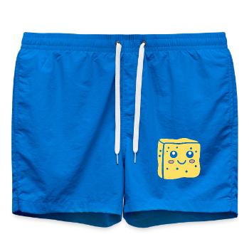 Spongeface, entzückende Schwammillustration - Badeshorts - Cobalt blue - Vorne - AI Model Male 185 light (185cm)