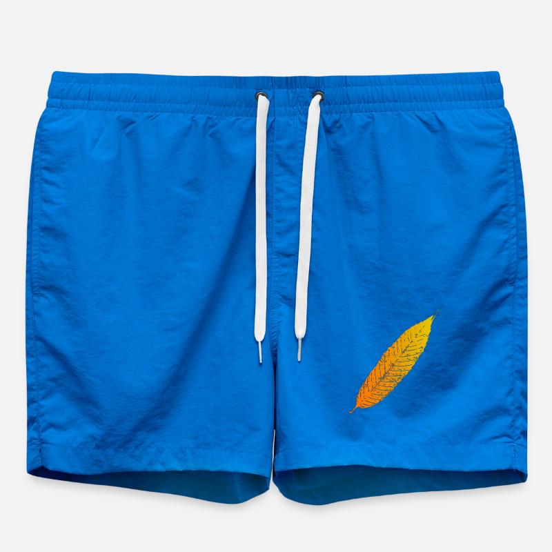 Autumn Leaf Gradient - Swim Trunks - cobalt blue