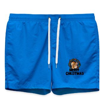 écureuil parmi la couronne de houx - Short de bain - cobalt blue - Devant - AI Model Male 185 light (185cm)