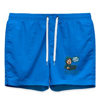 Réfléchissez avant de cliquer - Sécurité en ligne - Short de bain - cobalt blue - Devant