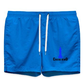 Schach König - Badeshorts - Cobalt blue - Vorne - AI Model Male 185 light (185cm)