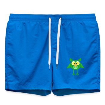Chouette verte aux longues pattes - Short de bain - cobalt blue - Devant - AI Model Male 185 light (185cm)