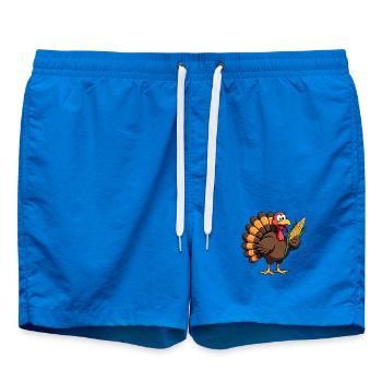 Thanksgiving Drôle Dinde de Thanksgiving - Short de bain - cobalt blue - Devant - AI Model Male 185 light (185cm)
