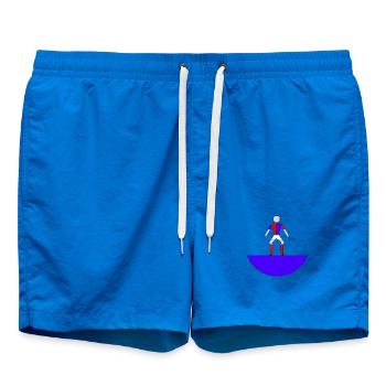 Subbuteo Héros Géométrique sur Blue Arc - Short de bain - cobalt blue - Devant - AI Model Male 185 light (185cm)