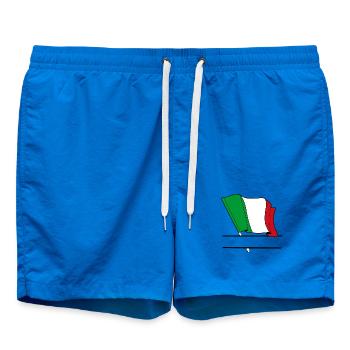 Italienische Flagge – Namensraum - Badeshorts - Cobalt blue - Vorne - AI Model Male 185 light (185cm)