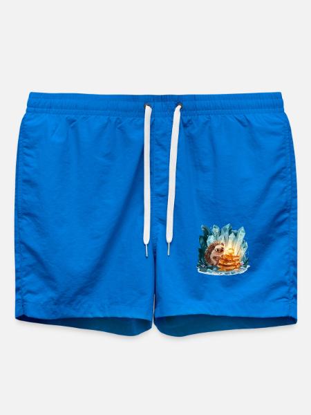 Hedgehog with golden pancakes - Swim Trunks - cobalt blue