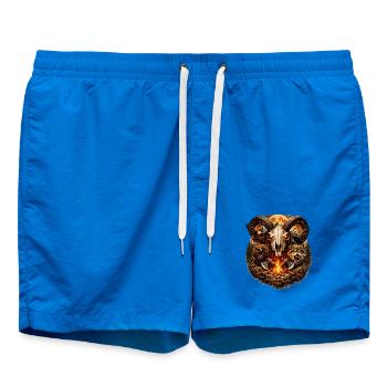 Firehorn Skull in Wolf Pack - Swim Trunks - cobalt blue - Front