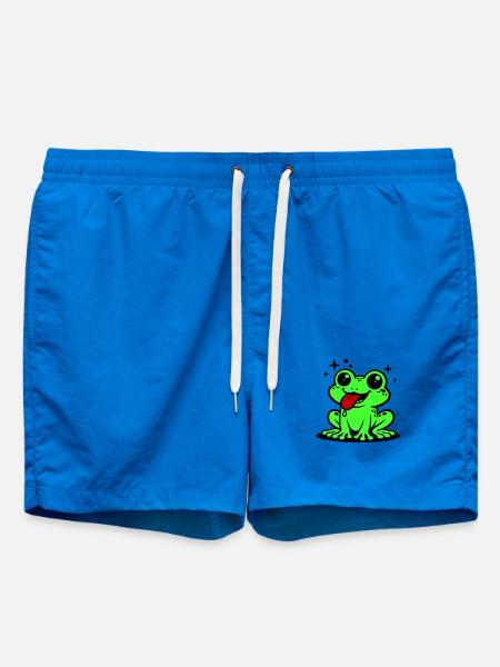 Toad Comic Frog - Swim Trunks - cobalt blue