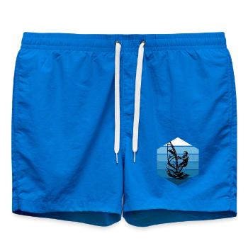 Funny Windsurf Motif - Swim Trunks - cobalt blue - Front
