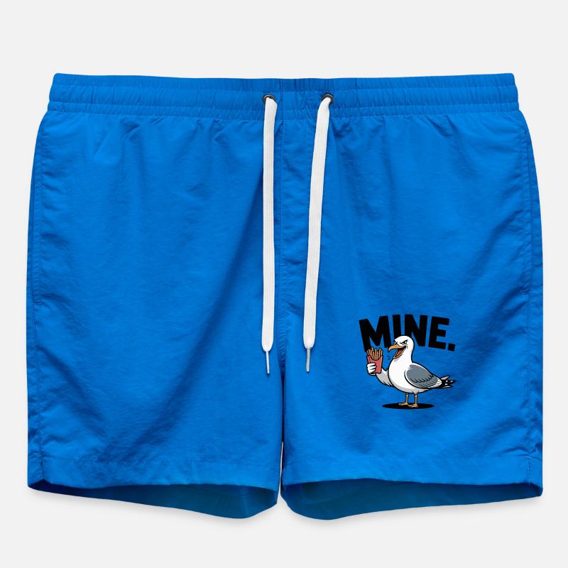Grumpy Seagull with Fries - Short de bain - cobalt blue