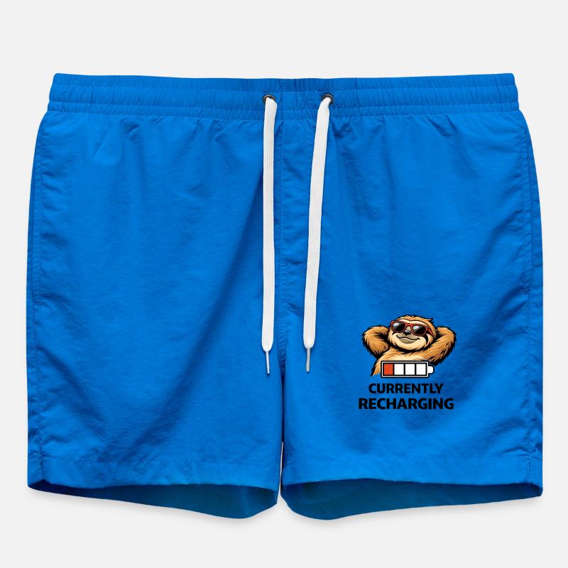 Sloth Chill Battery Tee - Swim Trunks - cobalt blue
