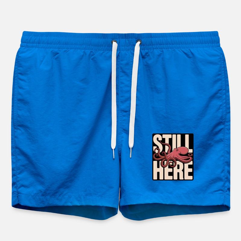 Pieuvre dans le lettrage « Still Here » - Short de bain - cobalt blue