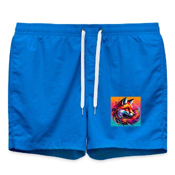 Renard - Short de bain - cobalt blue - Devant - AI Model Male 185 light (185cm)