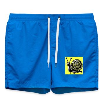 Schnecke - Badeshorts - Cobalt blue - Vorne - AI Model Male 185 light (185cm)
